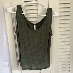 Wishlist Olive Green cropped tank top from Mountain High Outfitters